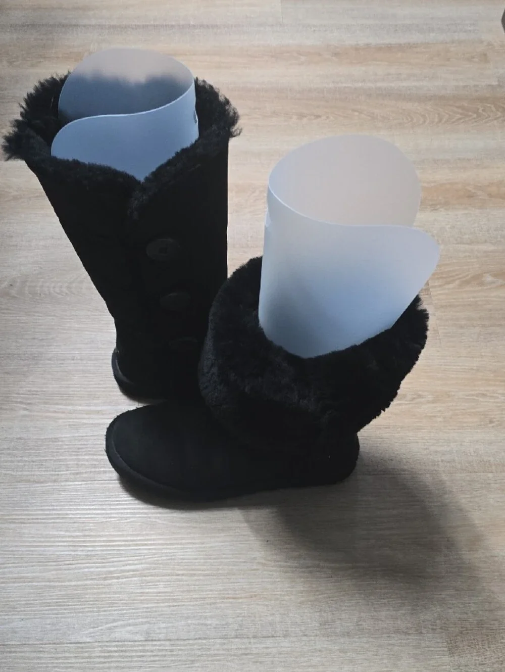 UGG Bailey Button Triplet Boot Black Tall  Boots 9